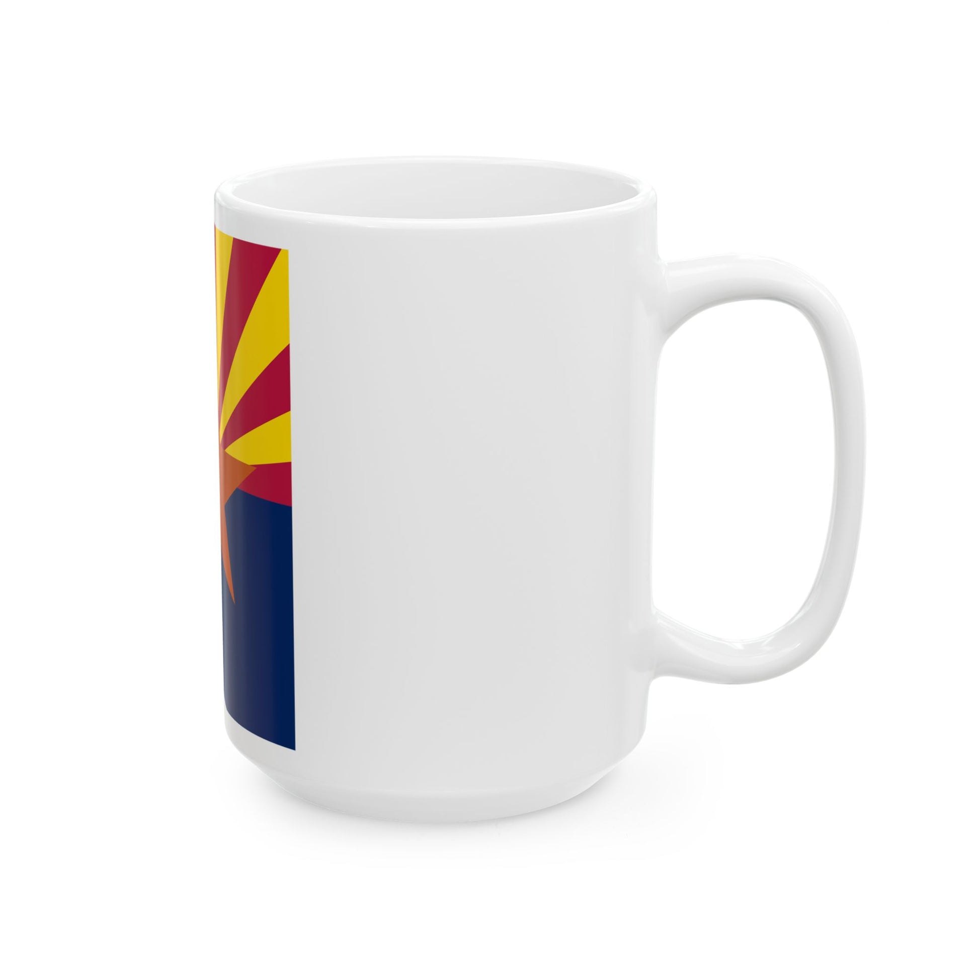 Flag map of Arizona (United States) White Coffee Mug-Go Mug Yourself