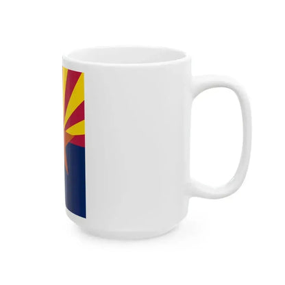 Flag map of Arizona (United States) White Coffee Mug - Go Mug Yourself