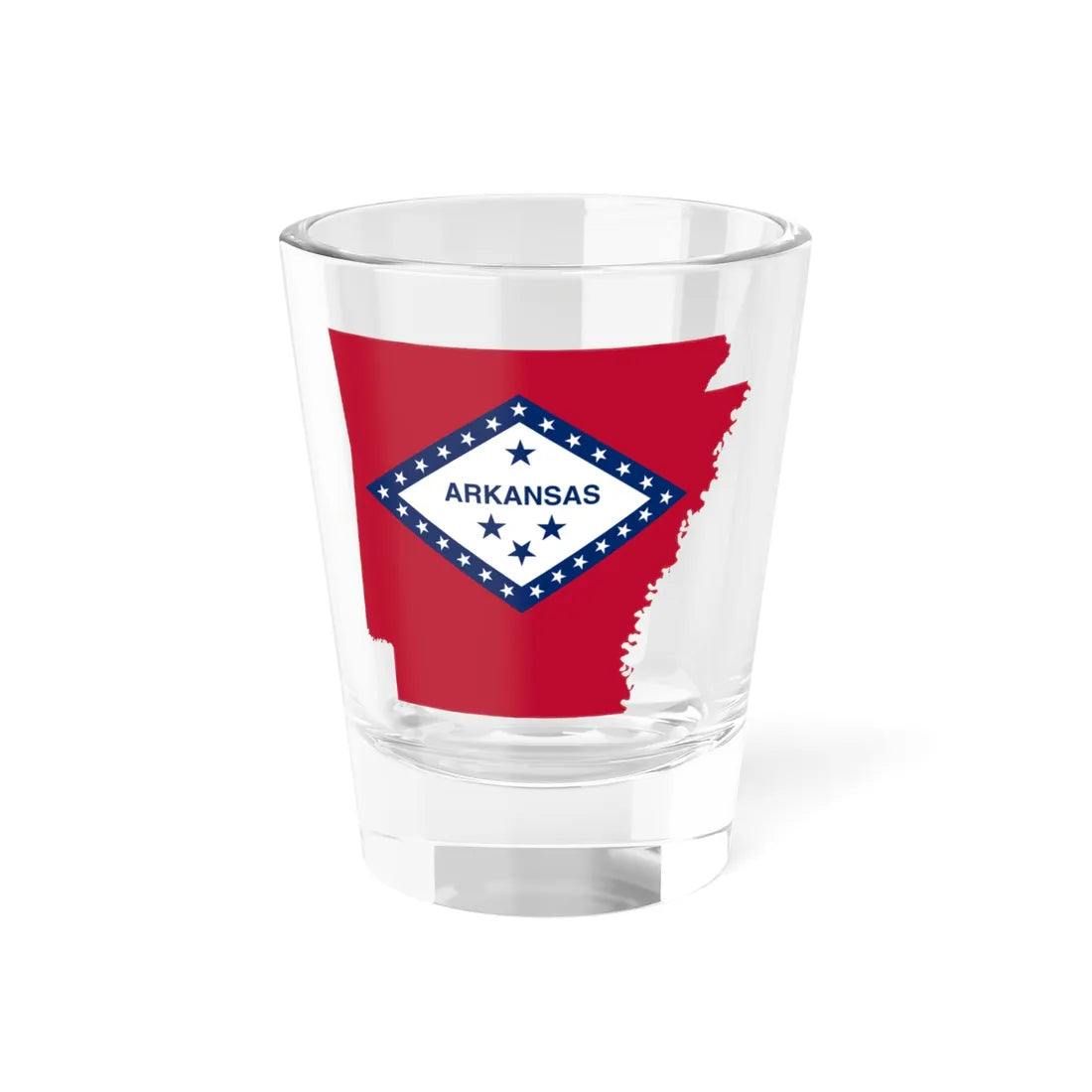 Flag-map of Arkansas (United States) Shot Glass 1.5oz 1.5oz - Go Mug Yourself