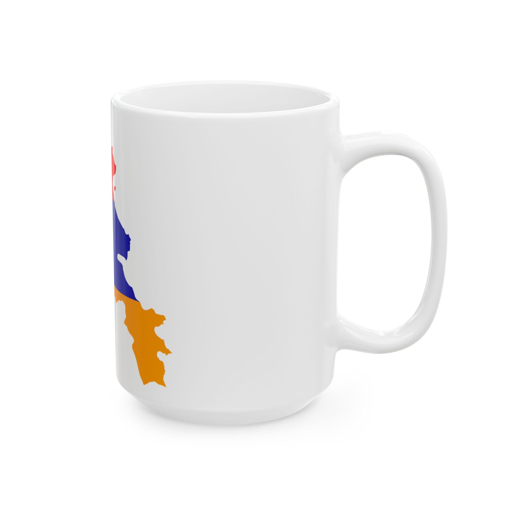 Flag map of Armenia new (Armenia) White Coffee Mug-Go Mug Yourself