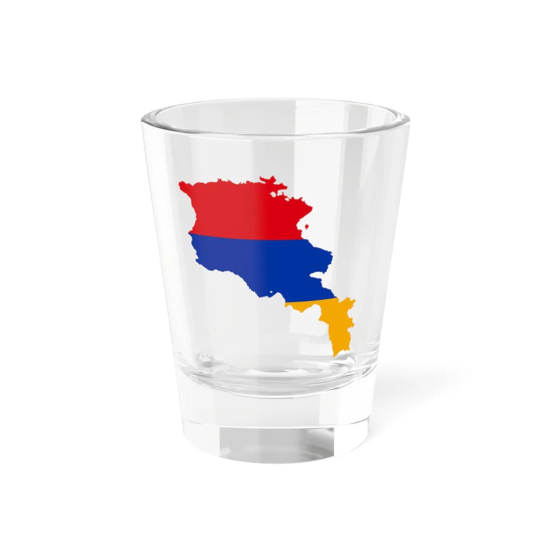 Flag-map of Armenia precise boundaries (Armenia) Shot Glass 1.5oz 1.5oz - Go Mug Yourself