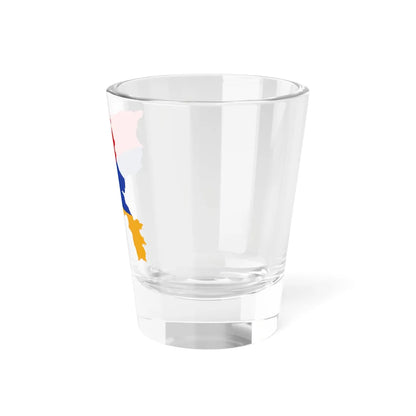 Flag-map of Armenia precise boundaries (Armenia) Shot Glass 1.5oz - Go Mug Yourself