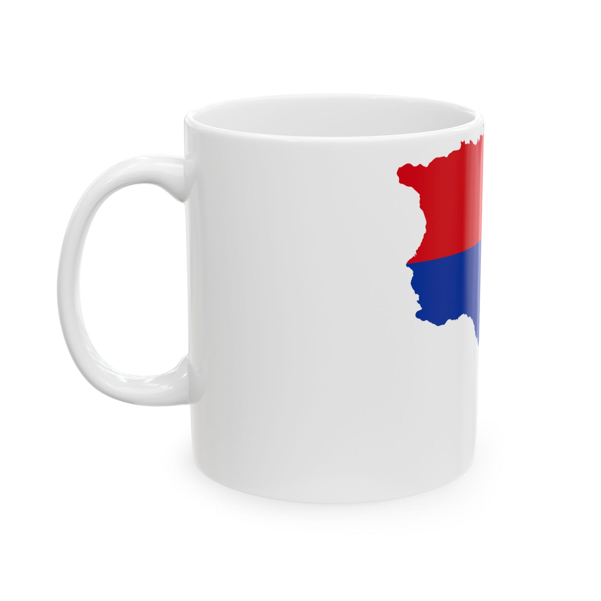 Flag-map of Armenia precise boundaries (Armenia) White Coffee Mug-Go Mug Yourself