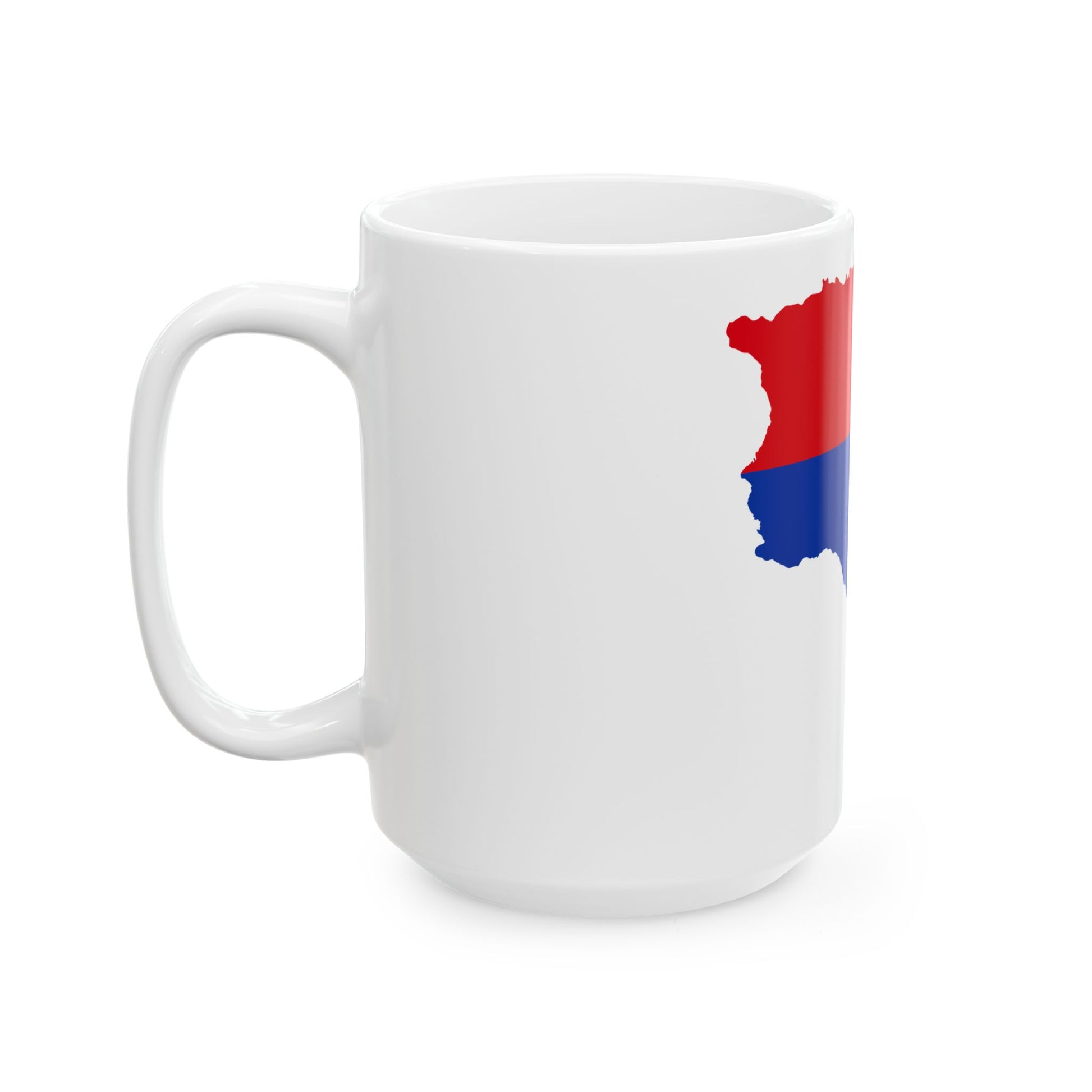 Flag-map of Armenia precise boundaries (Armenia) White Coffee Mug-Go Mug Yourself