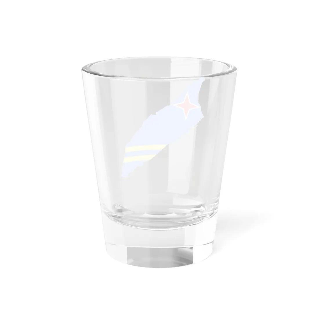 Flag-map of Aruba (Netherlands) Shot Glass 1.5oz - Go Mug Yourself
