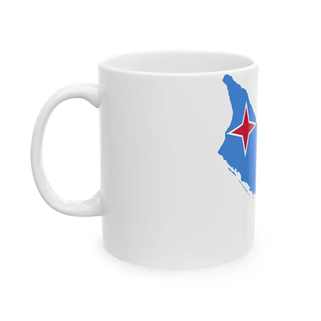 Flag-map of Aruba (Netherlands) White Coffee Mug - Go Mug Yourself