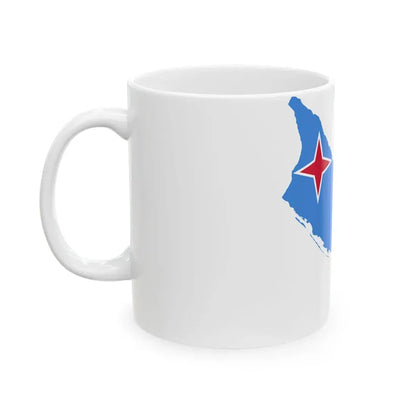 Flag-map of Aruba (Netherlands) White Coffee Mug - Go Mug Yourself