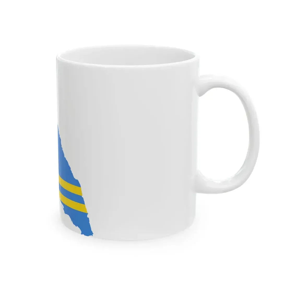 Flag-map of Aruba (Netherlands) White Coffee Mug - Go Mug Yourself