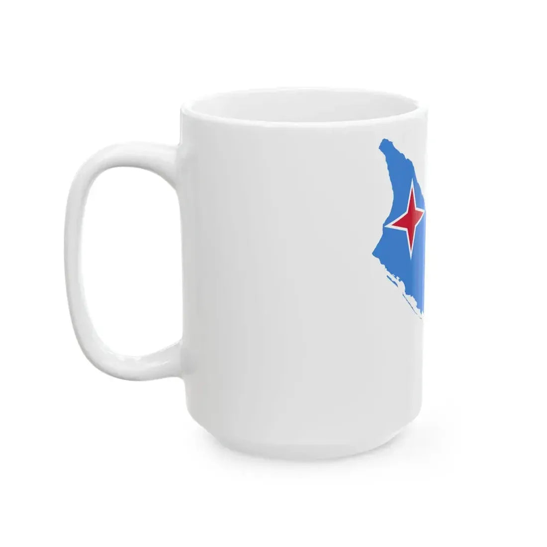 Flag-map of Aruba (Netherlands) White Coffee Mug - Go Mug Yourself