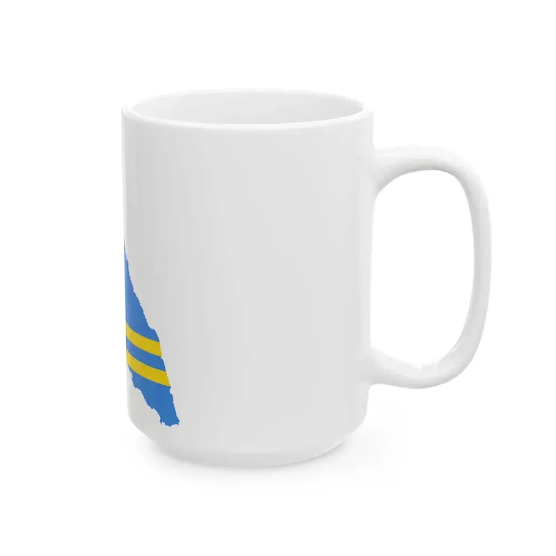 Flag-map of Aruba (Netherlands) White Coffee Mug - Go Mug Yourself
