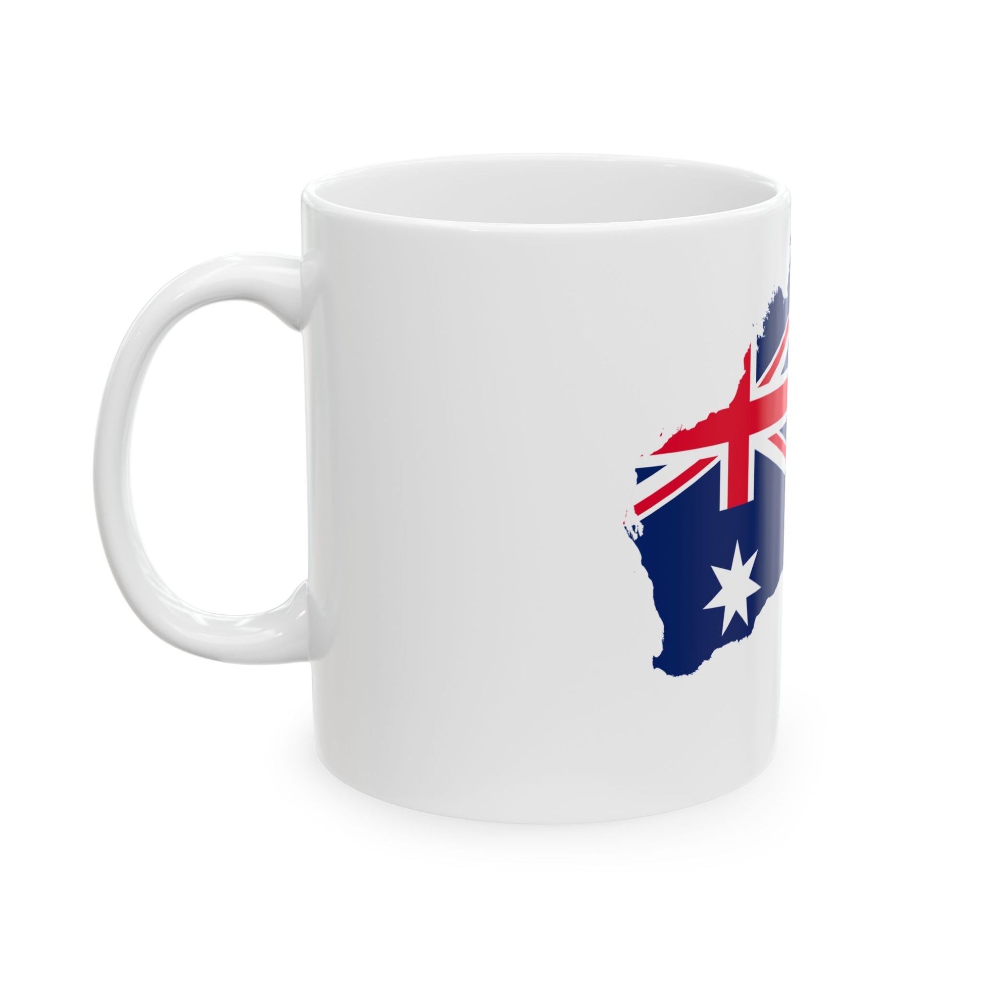 Flag-map of Australia (Australia) White Coffee Mug-Go Mug Yourself
