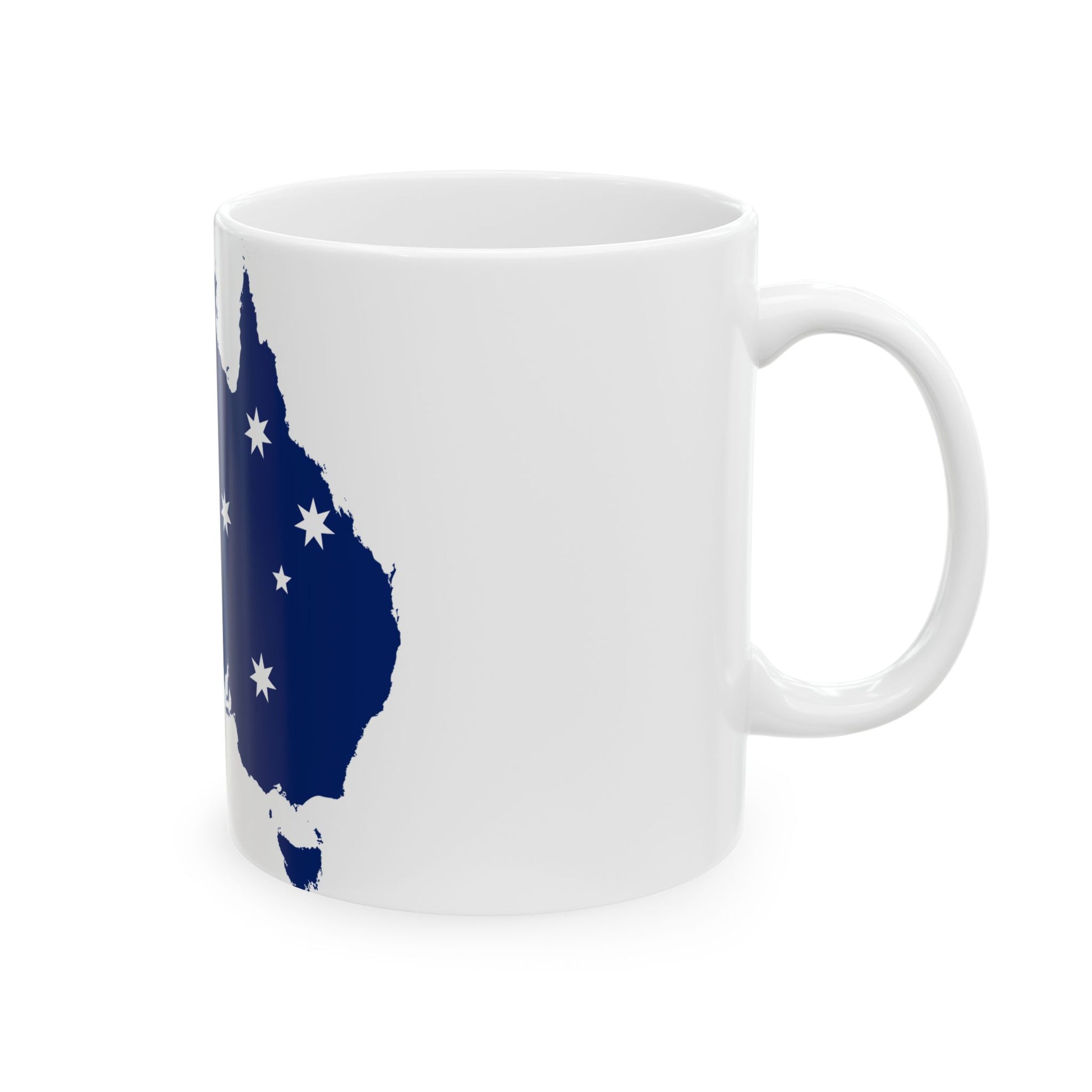 Flag-map of Australia (Australia) White Coffee Mug-Go Mug Yourself