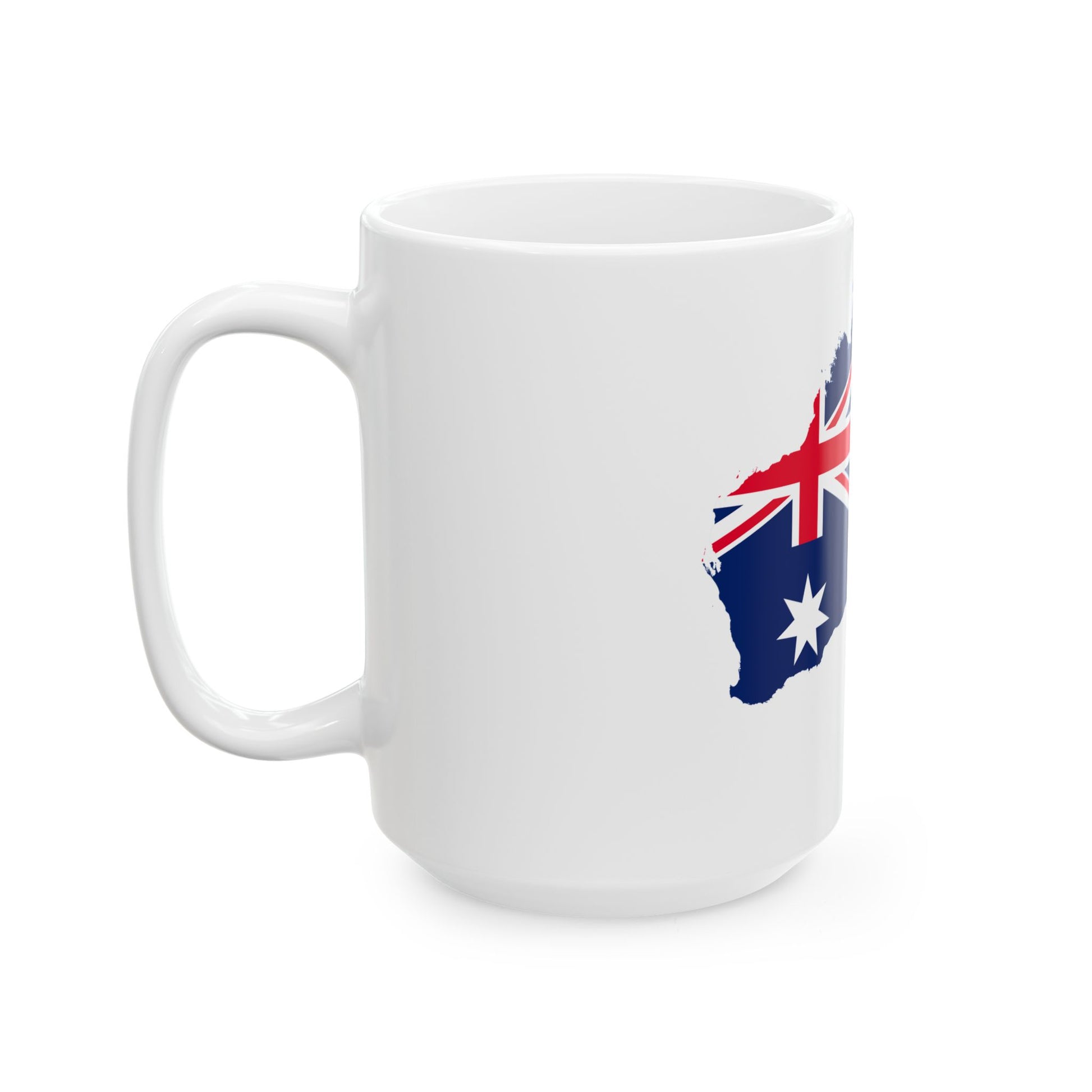 Flag-map of Australia (Australia) White Coffee Mug-Go Mug Yourself