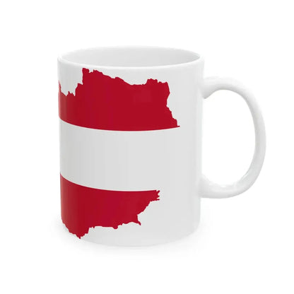Flag-map of Austria (Austria) White Coffee Mug - Go Mug Yourself