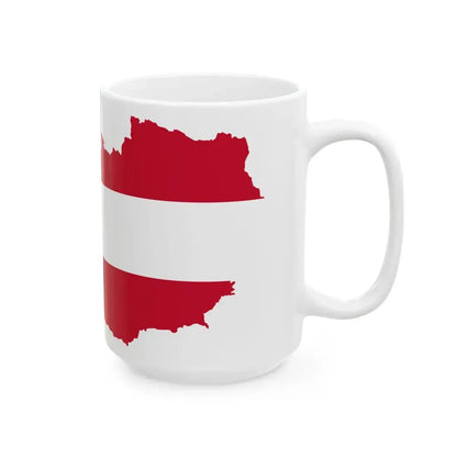 Flag-map of Austria (Austria) White Coffee Mug - Go Mug Yourself
