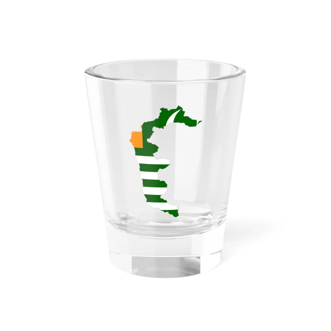 Flag-map of Azad Kashmir (Pakistan) Shot Glass 1.5oz 1.5oz - Go Mug Yourself