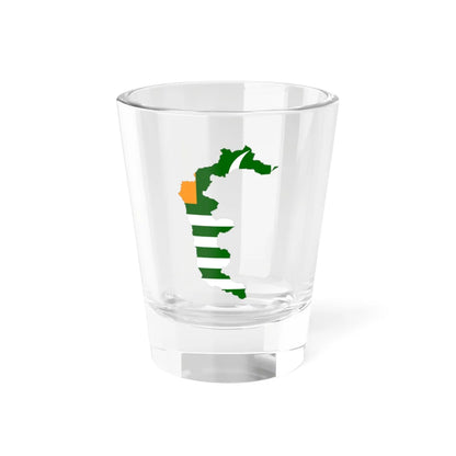 Flag-map of Azad Kashmir (Pakistan) Shot Glass 1.5oz 1.5oz - Go Mug Yourself