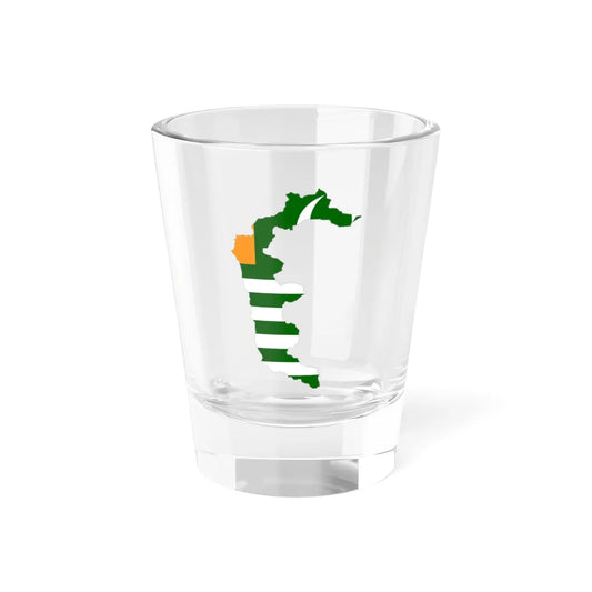 Flag-map of Azad Kashmir (Pakistan) Shot Glass 1.5oz 1.5oz - Go Mug Yourself