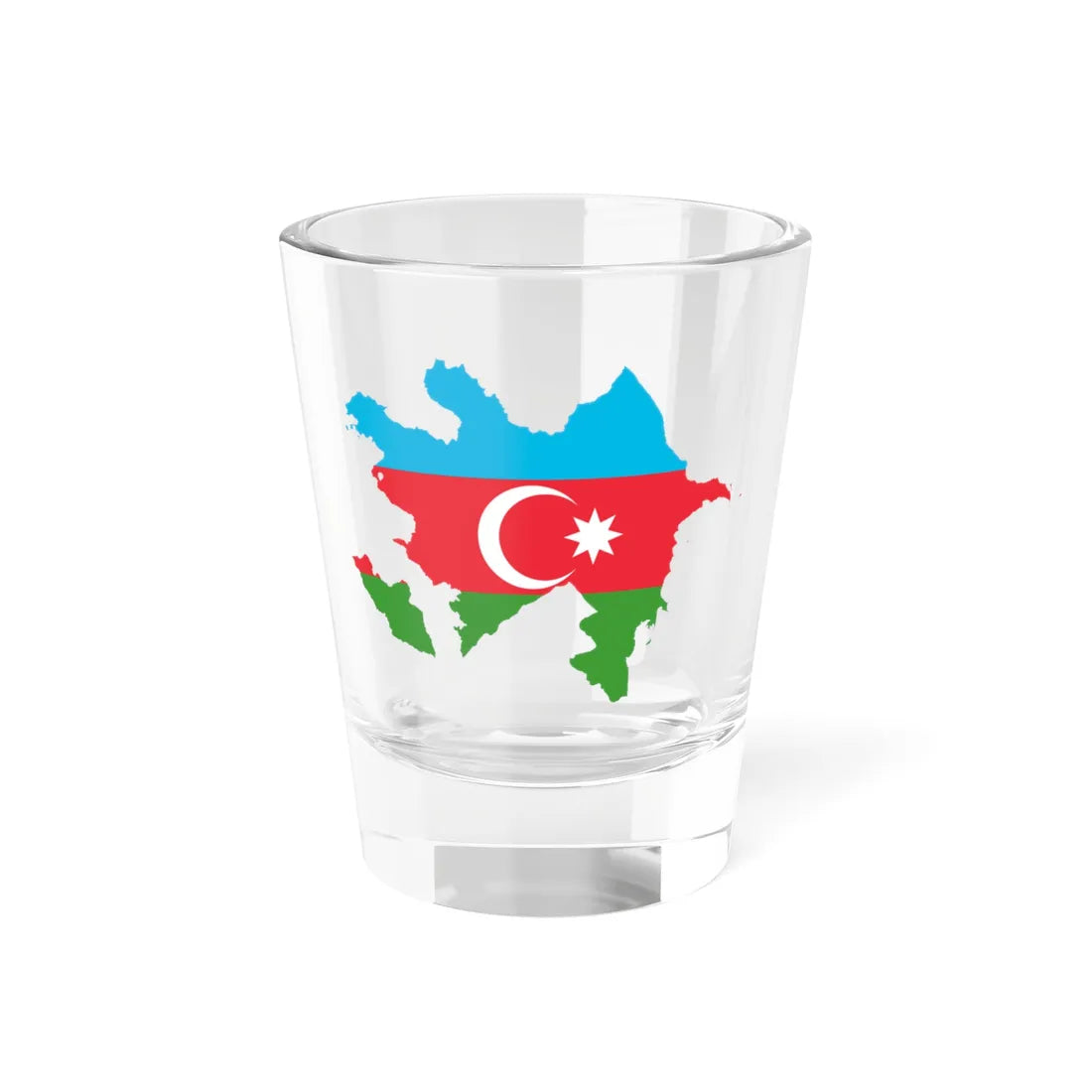 Flag-map of Azerbaijan (Azerbaijan) Shot Glass 1.5oz 1.5oz - Go Mug Yourself