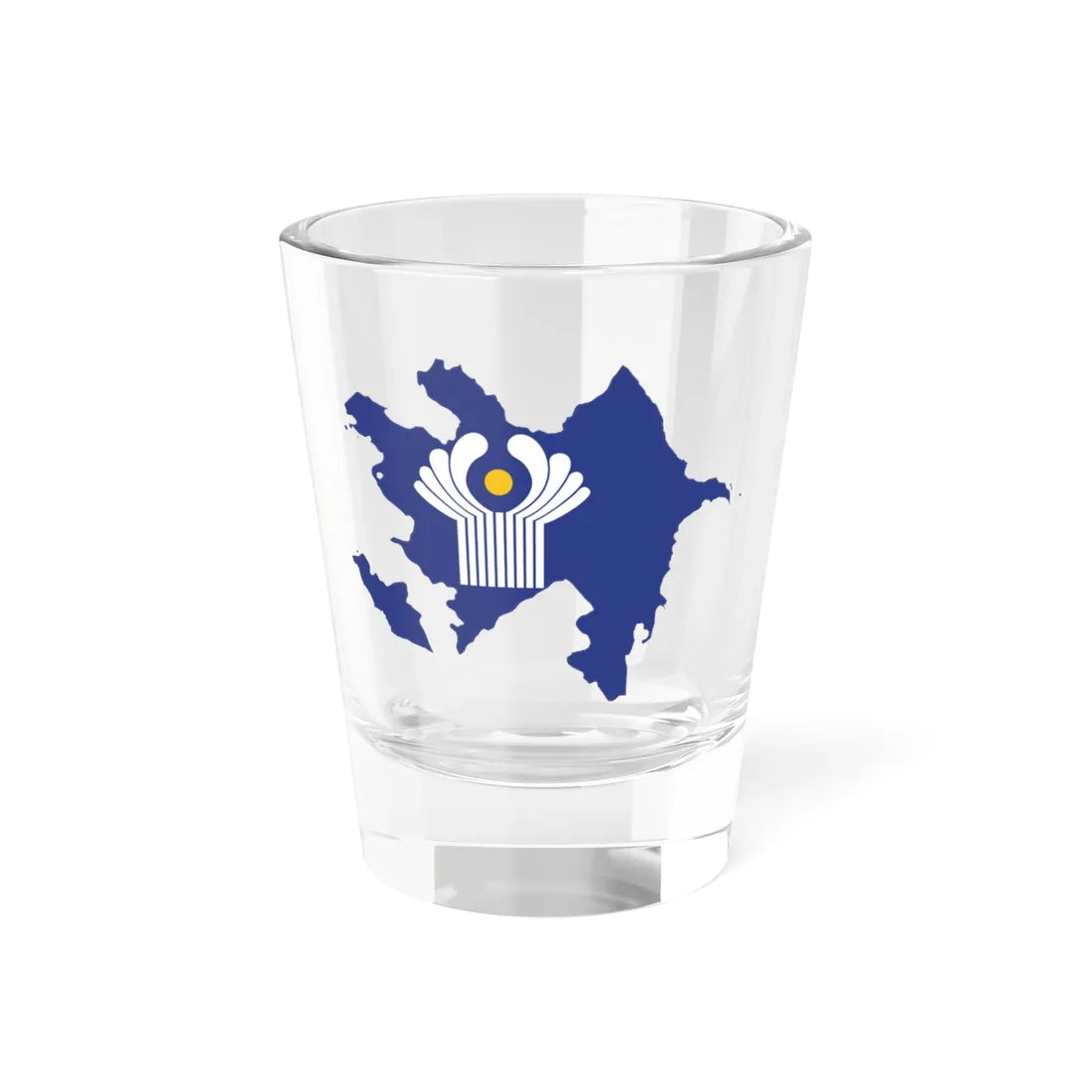 Flag-map of Azerbaijan CIS (Azerbaijan) Shot Glass 1.5oz 1.5oz - Go Mug Yourself