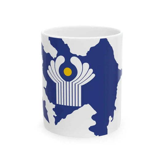 Flag-map of Azerbaijan CIS (Azerbaijan) White Coffee Mug 11oz - Go Mug Yourself