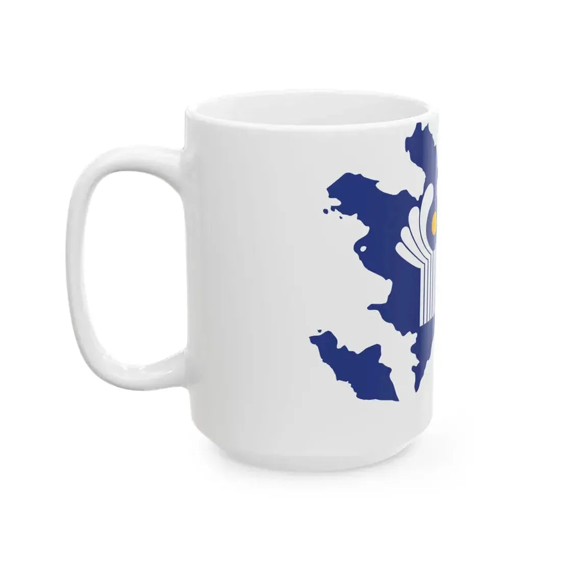 Flag-map of Azerbaijan CIS (Azerbaijan) White Coffee Mug - Go Mug Yourself