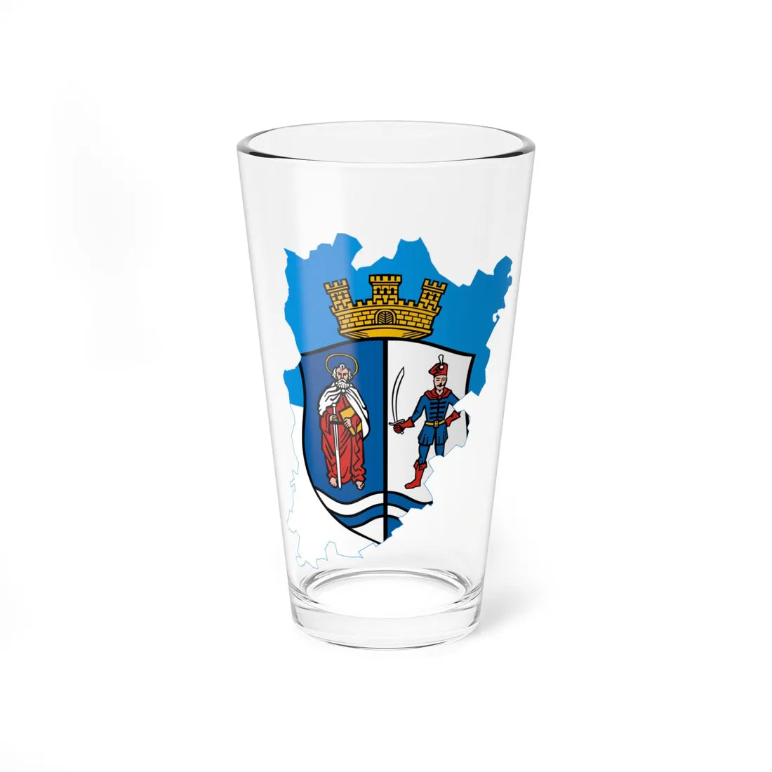 Flag-map of Bacs-Kiskun County (Hungary) Pint Glass 16oz 16oz - Go Mug Yourself