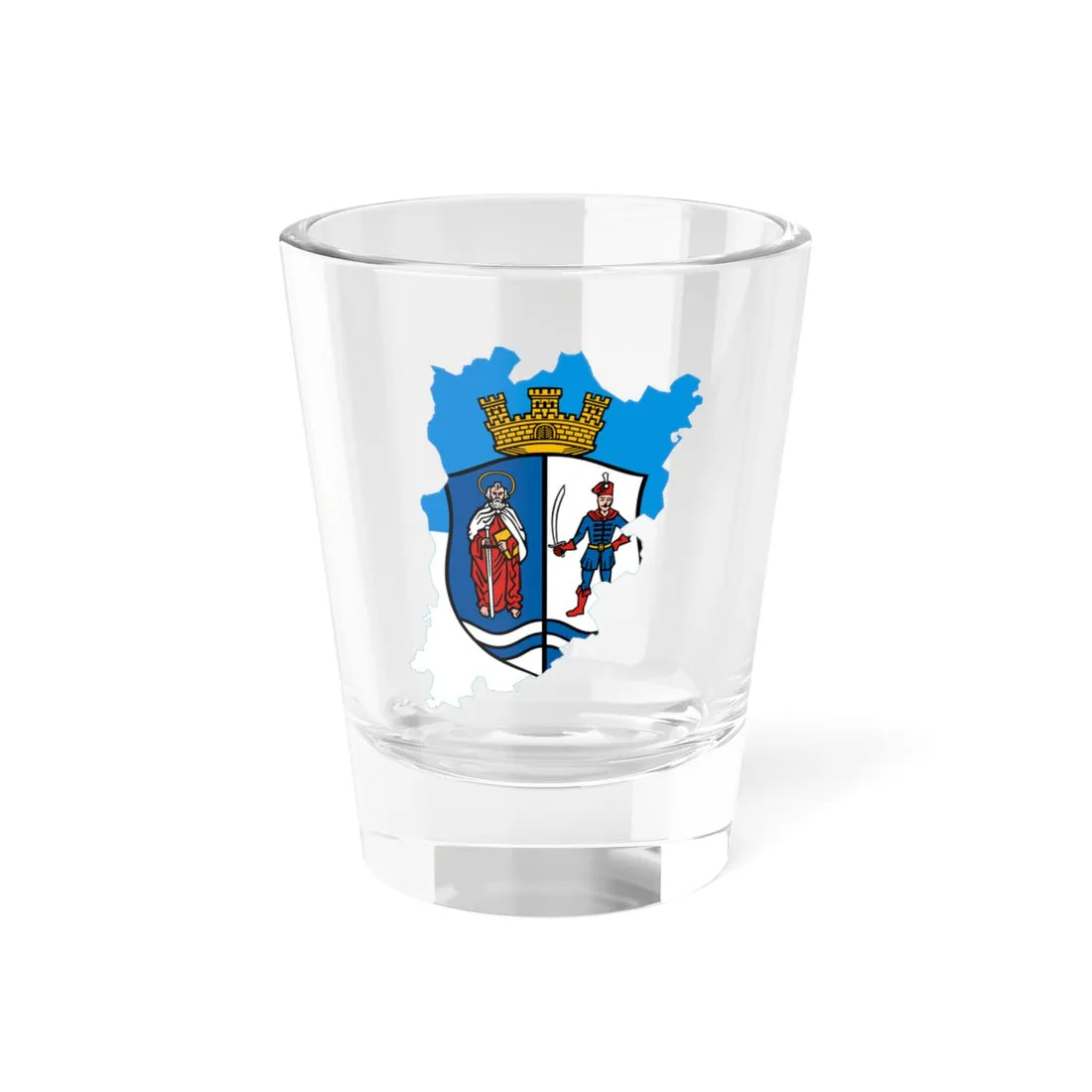 Flag-map of Bacs-Kiskun County (Hungary) Shot Glass 1.5oz 1.5oz - Go Mug Yourself