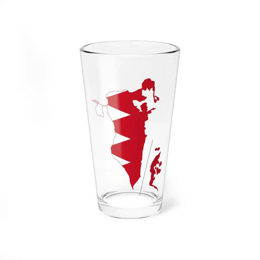 Flag-map of Bahrain (Bahrain) Pint Glass 16oz 16oz - Go Mug Yourself
