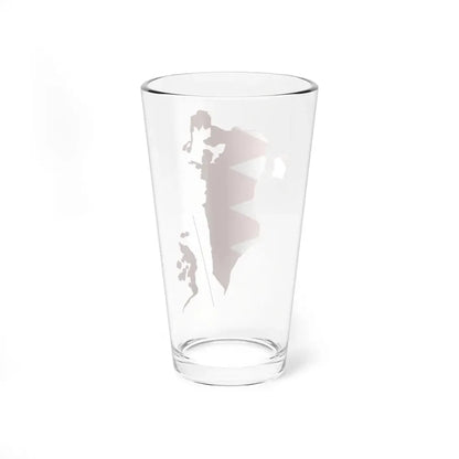 Flag-map of Bahrain (Bahrain) Pint Glass 16oz - Go Mug Yourself