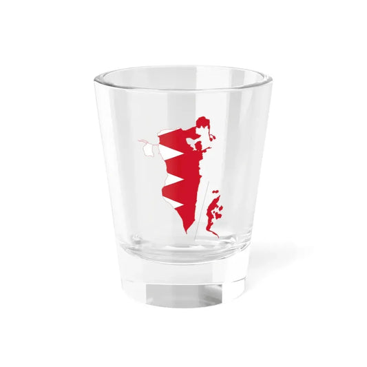 Flag-map of Bahrain (Bahrain) Shot Glass 1.5oz 1.5oz - Go Mug Yourself