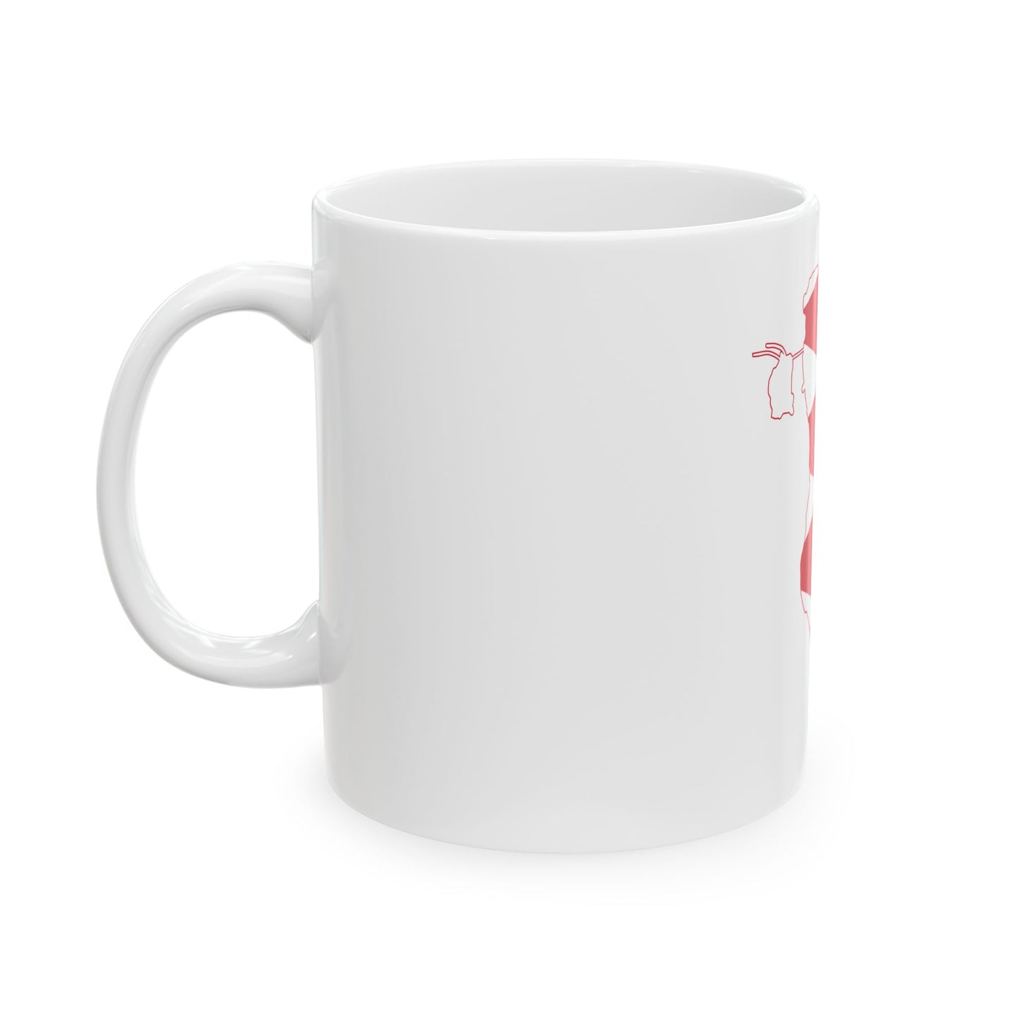 Flag-map of Bahrain (Bahrain) White Coffee Mug-Go Mug Yourself