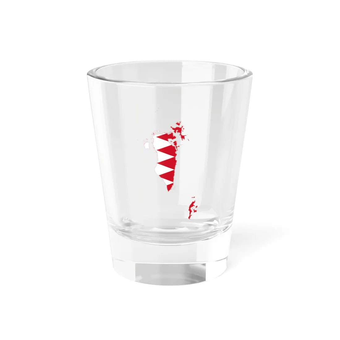Flag-map of Bahrain2 (Bahrain) Shot Glass 1.5oz 1.5oz - Go Mug Yourself