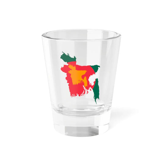 Flag-map of Bangladesh 1971-1972 (Bangladesh) Shot Glass 1.5oz 1.5oz - Go Mug Yourself