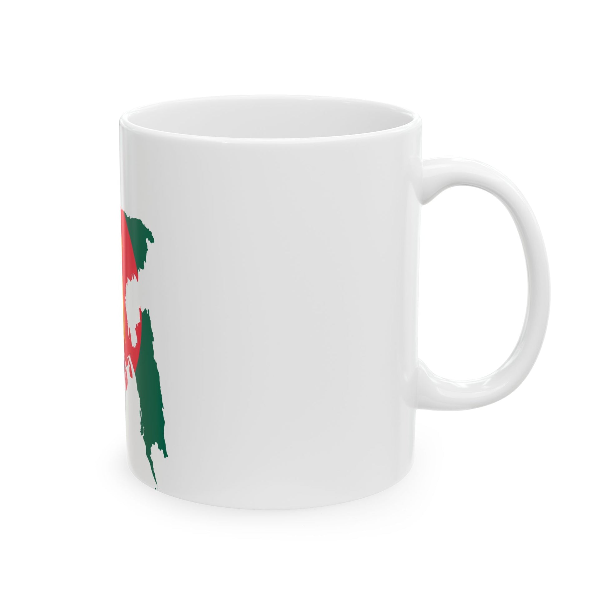 Flag-map of Bangladesh 1971-1972 (Bangladesh) White Coffee Mug-Go Mug Yourself