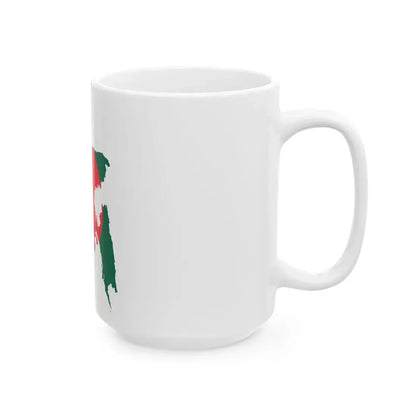 Flag-map of Bangladesh 1971-1972 (Bangladesh) White Coffee Mug - Go Mug Yourself