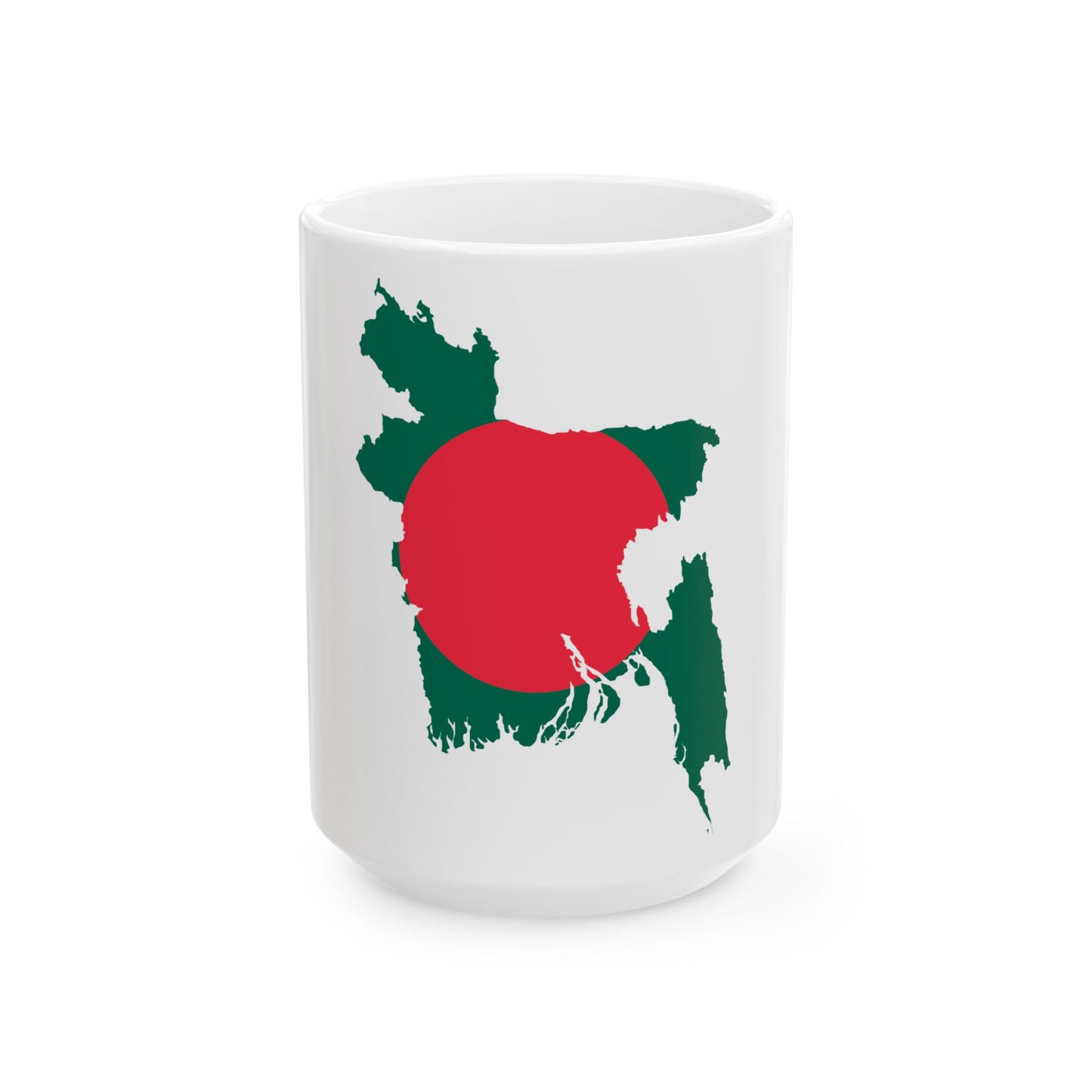 Flag-map of Bangladesh (Bangladesh) White Coffee Mug-15oz-Go Mug Yourself
