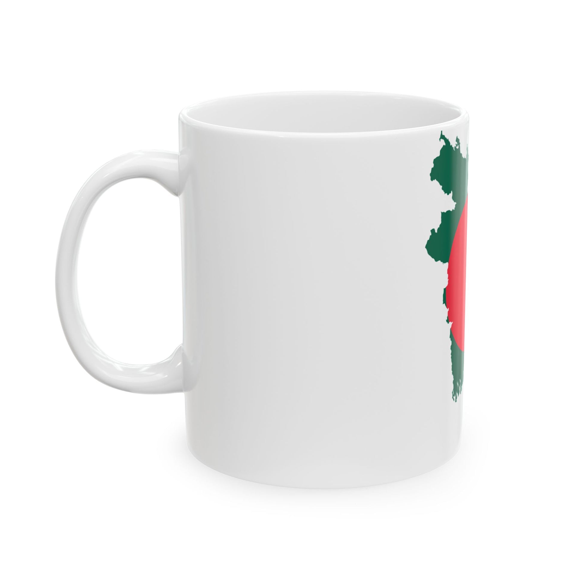 Flag-map of Bangladesh (Bangladesh) White Coffee Mug-Go Mug Yourself