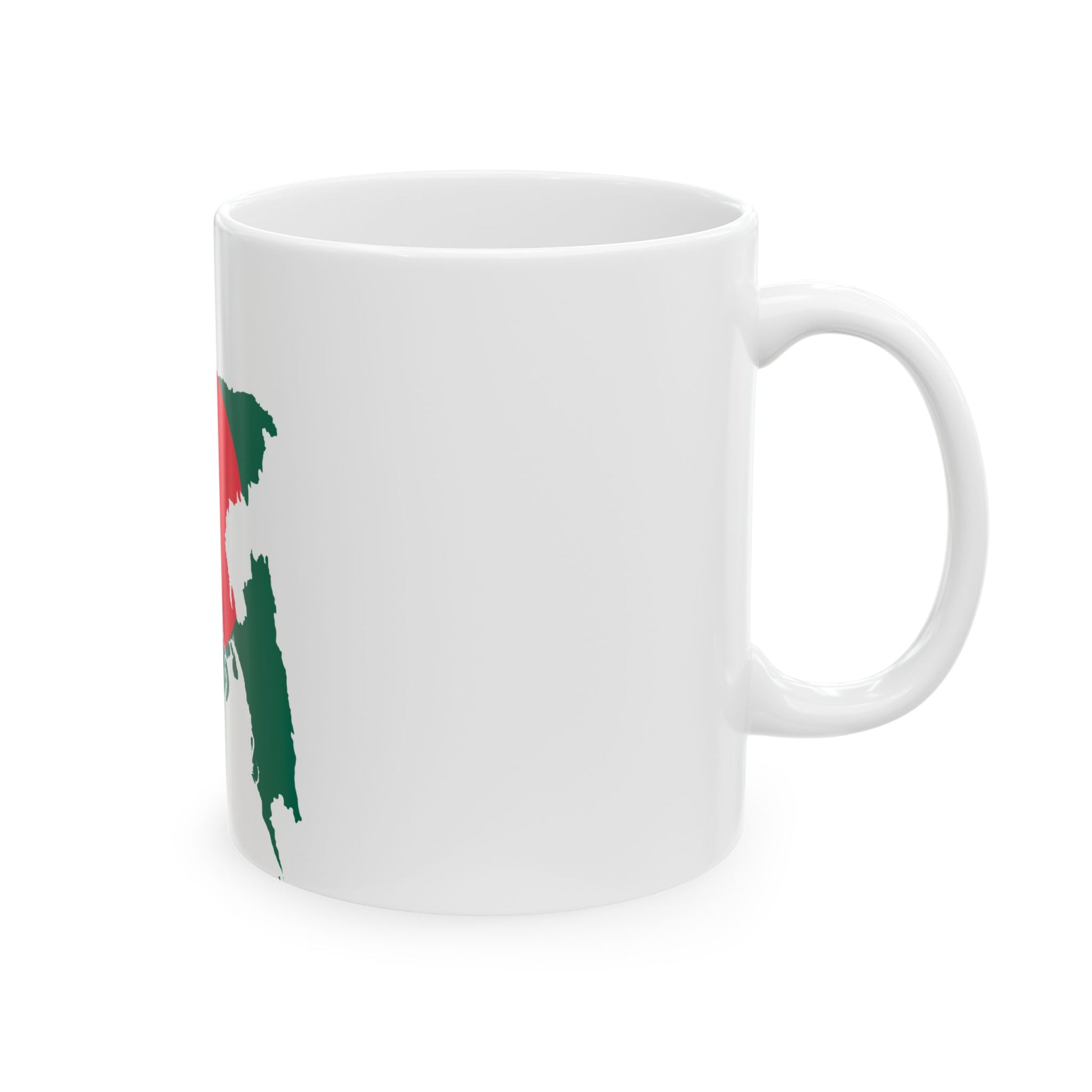 Flag-map of Bangladesh (Bangladesh) White Coffee Mug-Go Mug Yourself