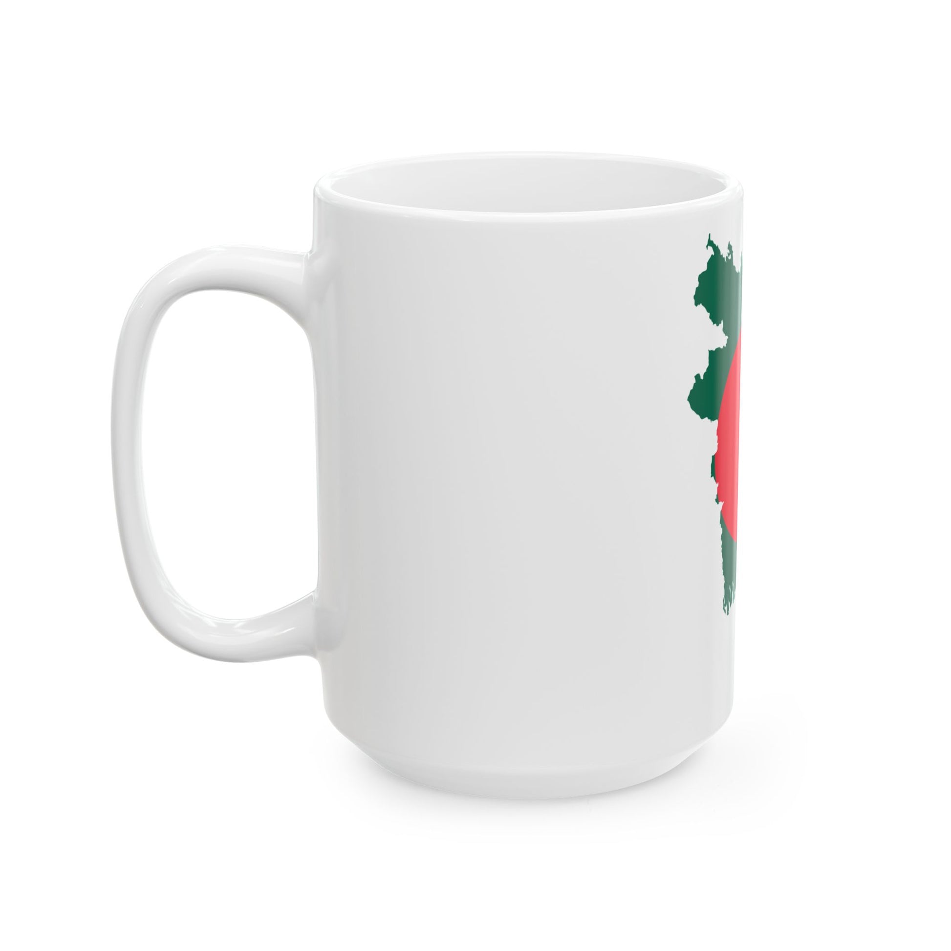 Flag-map of Bangladesh (Bangladesh) White Coffee Mug-Go Mug Yourself