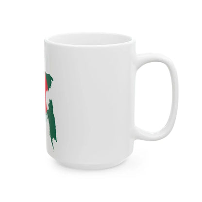 Flag-map of Bangladesh (Bangladesh) White Coffee Mug - Go Mug Yourself