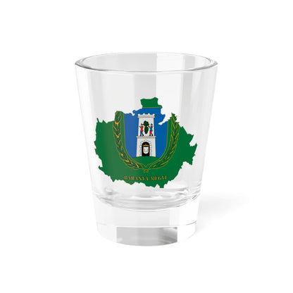 Flag-map of Baranya County (Hungary) Shot Glass 1.5oz 1.5oz - Go Mug Yourself