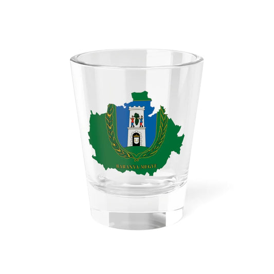 Flag-map of Baranya County (Hungary) Shot Glass 1.5oz 1.5oz - Go Mug Yourself