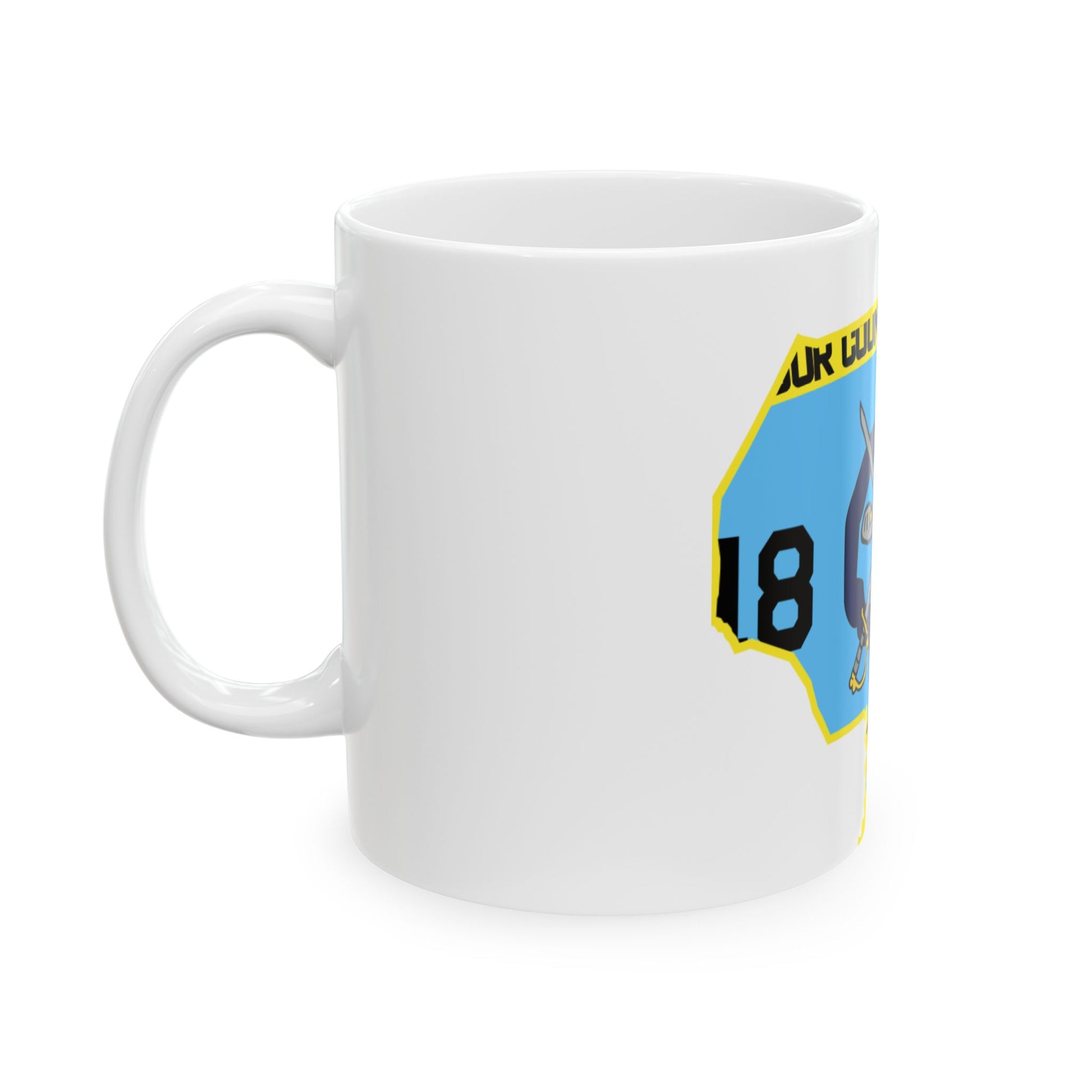 Flag map of Barbour County West Virginia (United States) White Coffee Mug-Go Mug Yourself