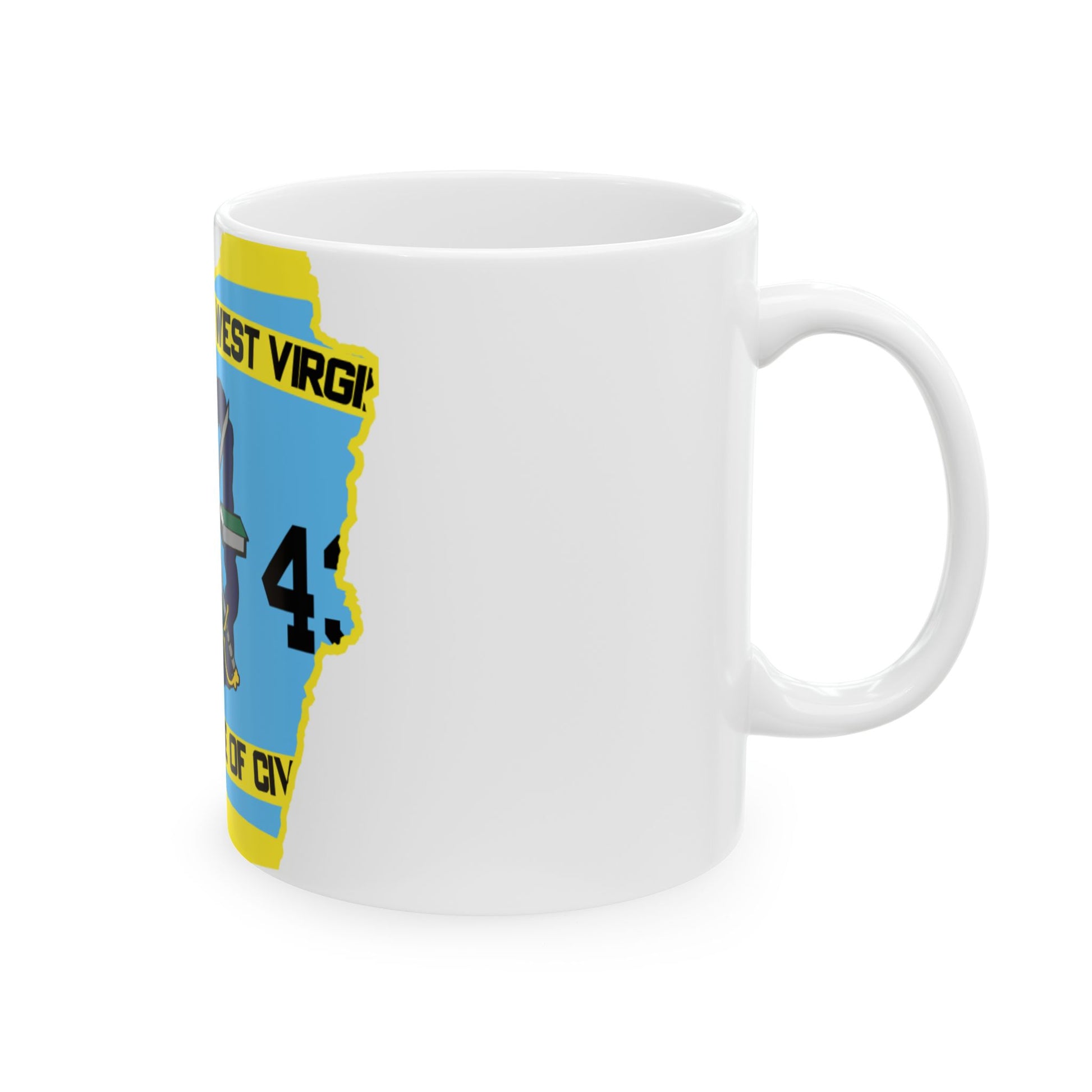 Flag map of Barbour County West Virginia (United States) White Coffee Mug-Go Mug Yourself