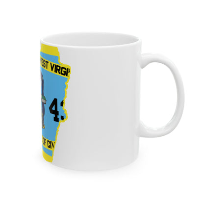 Flag map of Barbour County West Virginia (United States) White Coffee Mug-Go Mug Yourself