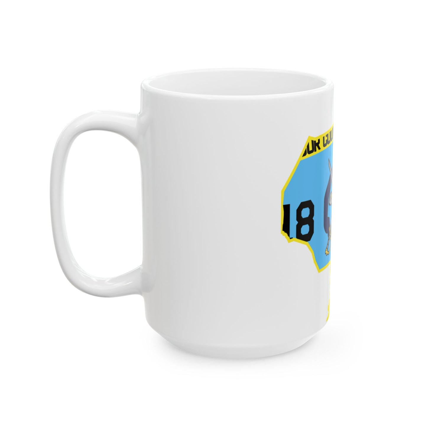 Flag map of Barbour County West Virginia (United States) White Coffee Mug-Go Mug Yourself