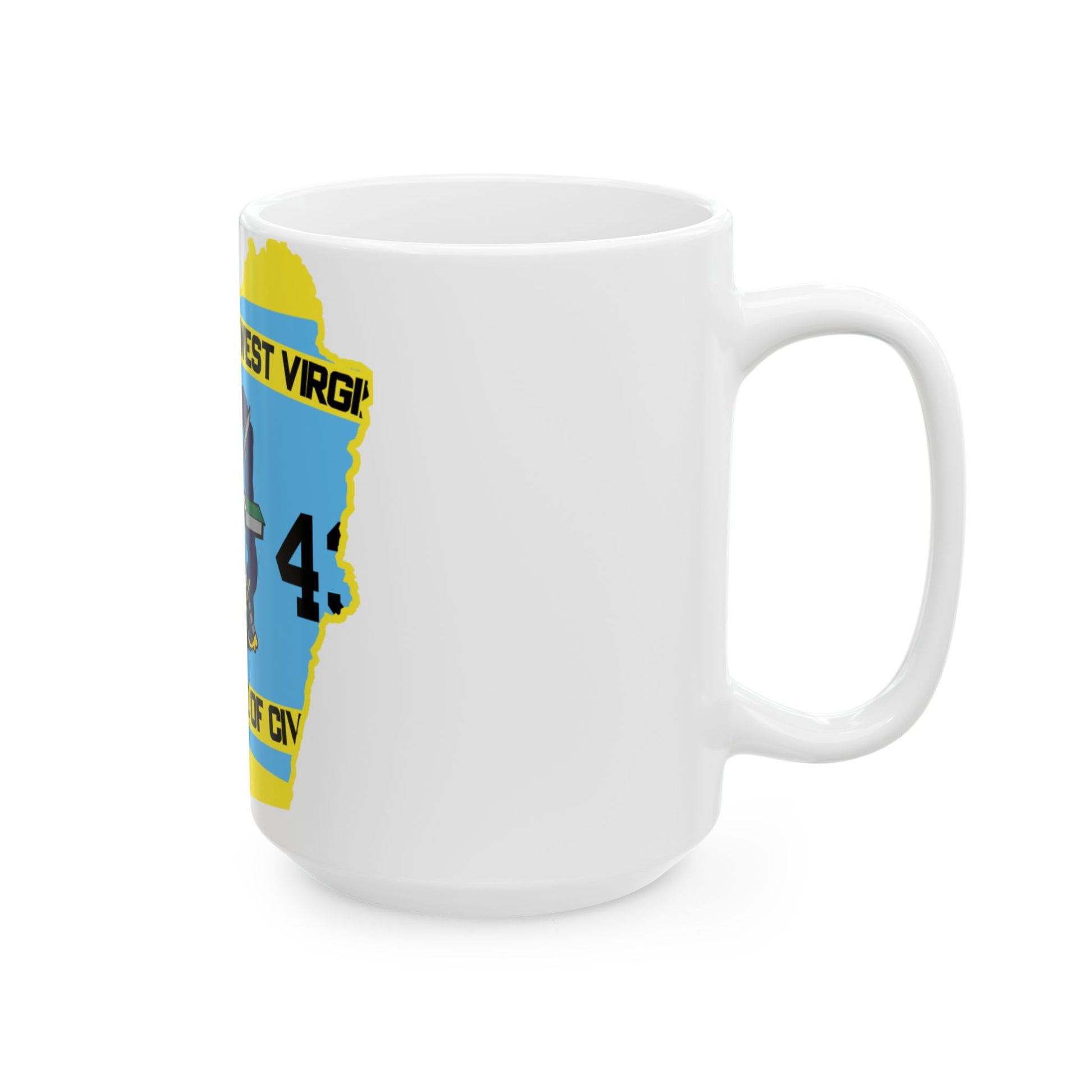 Flag map of Barbour County West Virginia (United States) White Coffee Mug-Go Mug Yourself
