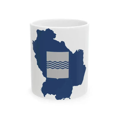 Flag-map of Basilicata (Italy) White Coffee Mug 11oz - Go Mug Yourself