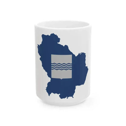 Flag-map of Basilicata (Italy) White Coffee Mug 15oz - Go Mug Yourself